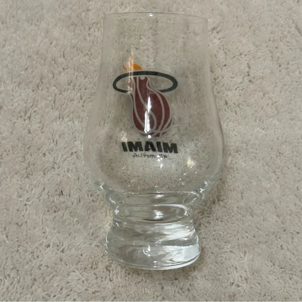 Miami Heat NBA Basketball Snifter Bourbon Scotch Glass
